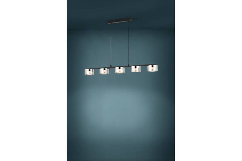 Loftpendel Eglo Copillos Sort/Transparent med 5 Lamper - Belysning - Lamper & indendørsbelysning - Loftlampe - Pendellamper & hængelamper