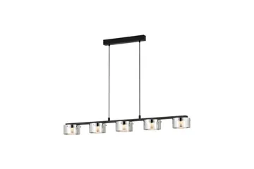 Loftpendel Eglo Copillos Sort/Transparent med 5 Lamper - Belysning - Lamper & indendørsbelysning - Loftlampe - Pendellamper & hængelamper