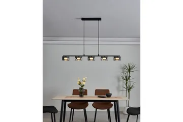 Loftpendel Eglo Copillos Sort/Transparent med 5 Lamper - Belysning - Lamper & indendørsbelysning - Loftlampe - Pendellamper & hængelamper