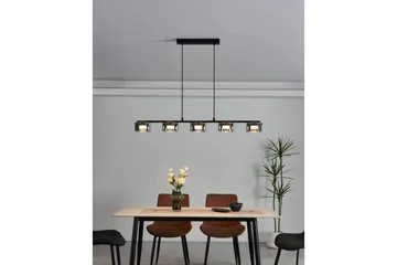 Loftpendel Eglo Copillos Sort/Transparent med 5 Lamper - Belysning - Lamper & indendørsbelysning - Loftlampe - Pendellamper & hængelamper
