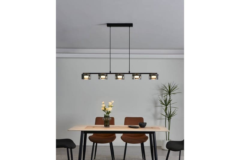 Loftpendel Eglo Copillos Sort/Transparent med 5 Lamper - Belysning - Lamper & indendørsbelysning - Loftlampe - Pendellamper & hængelamper