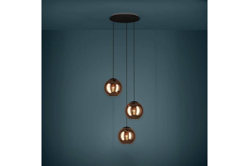 Loftpendel Eglo Cordoba Rund Sort/Kobber med 3 Lamper - Belysning - Lamper & indendørsbelysning - Loftlampe - Pendellamper & hængelamper