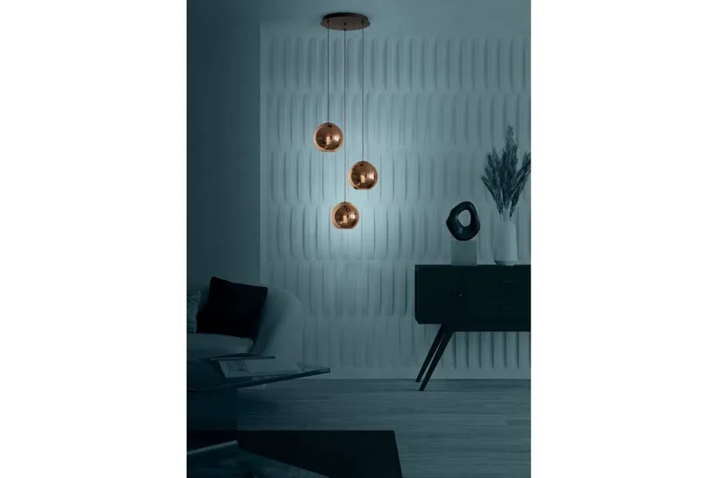 Loftpendel Eglo Cordoba Rund Sort/Kobber med 3 Lamper - Belysning - Lamper & indendørsbelysning - Loftlampe - Pendellamper & hængelamper