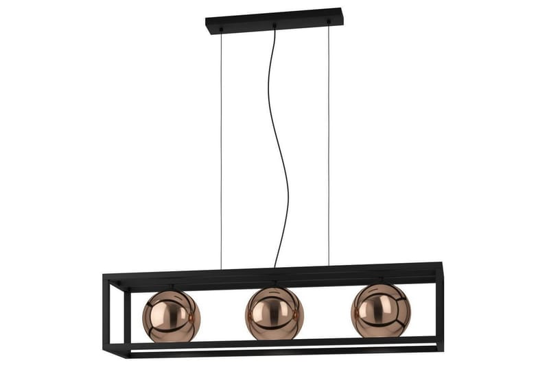 Loftpendel Eglo Cordoba Sort/Kobber Ramme med 3 Lamper, undefined
