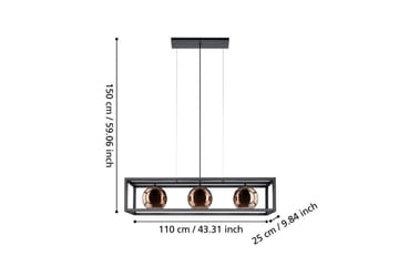 Loftpendel Eglo Cordoba Sort/Kobber Ramme med 3 Lamper - Belysning - Lamper & indendørsbelysning - Loftlampe - Pendellamper & hængelamper