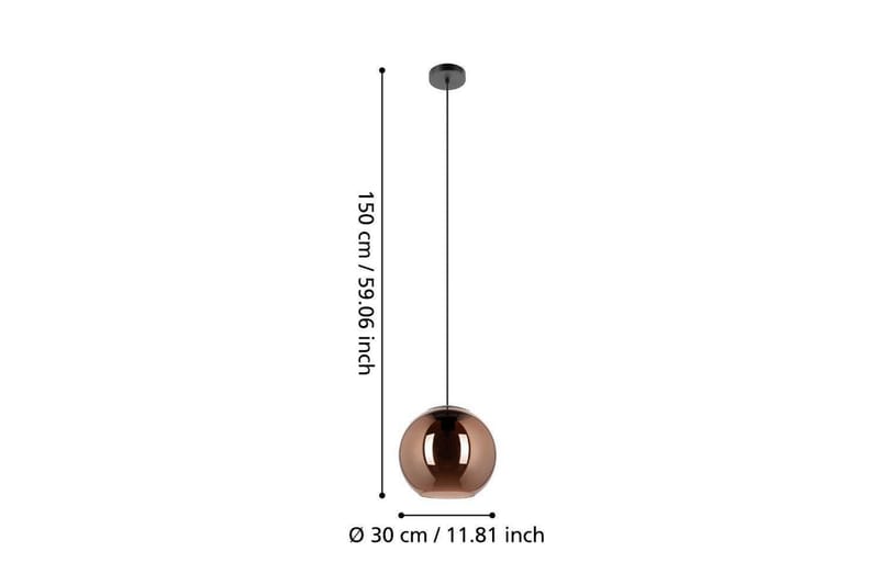 Loftpendel Eglo Cordoba Sort/Kobber - Belysning - Lamper & indendørsbelysning - Loftlampe - Pendellamper & hængelamper