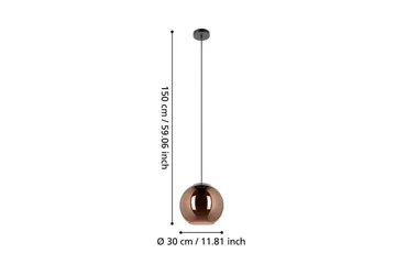 Loftpendel Eglo Cordoba Sort/Kobber - Belysning - Lamper & indendørsbelysning - Loftlampe - Pendellamper & hængelamper