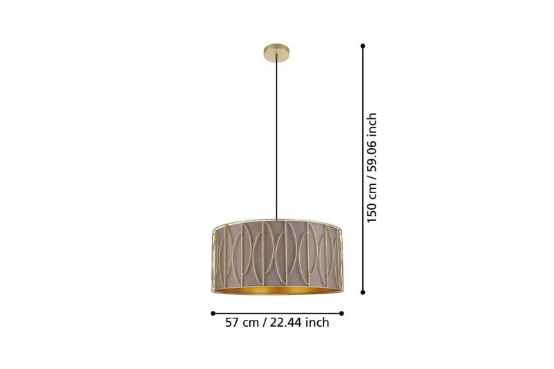 Loftpendel Eglo Corojal Cappuccino/Messing - Belysning - Lamper & indendørsbelysning - Loftlampe - Pendellamper & hængelamper