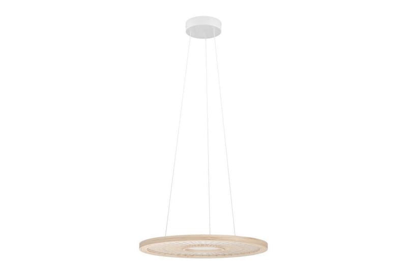 Loftpendel Eglo Dehesa Rondel Hvid/Natur - Belysning - Lamper & indendørsbelysning - Loftlampe - Pendellamper & hængelamper