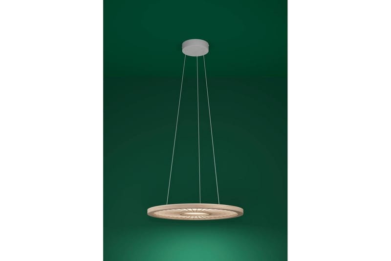 Loftpendel Eglo Dehesa Rondel Hvid/Natur - Belysning - Lamper & indendørsbelysning - Loftlampe - Pendellamper & hængelamper