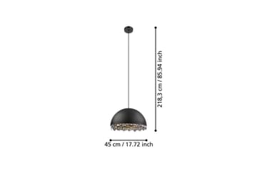 Loftpendel Eglo Gaetano 2 Sort/Guld Krystal - Belysning - Lamper & indendørsbelysning - Loftlampe - Pendellamper & hængelamper