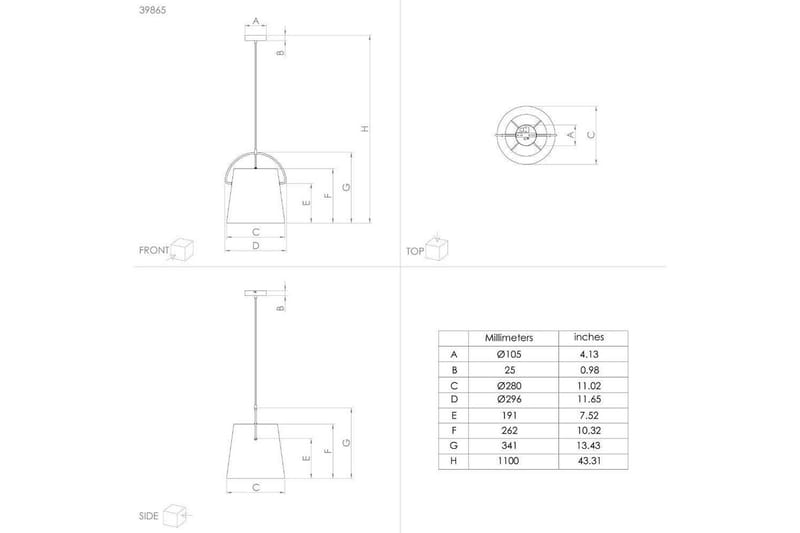 Loftpendel Eglo Granadillos Sort - Belysning - Lamper & indendørsbelysning - Loftlampe - Pendellamper & hængelamper