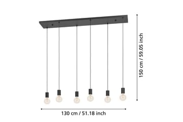 Loftpendel Eglo Huebro Sort med 6 Lamper - Belysning - Lamper & indendørsbelysning - Loftlampe - Pendellamper & hængelamper
