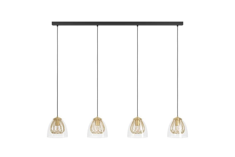 Loftpendel Eglo Jazminia Messing/Klar med 4 lamper - Belysning - Lamper & indendørsbelysning - Loftlampe - Pendellamper & hængelamper