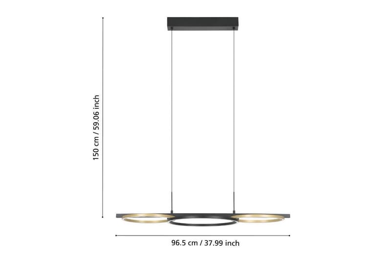 Loftpendel Eglo Lanacera Sort/Guld - Belysning - Lamper & indendørsbelysning - Loftlampe - Pendellamper & hængelamper