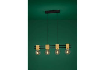 Loftpendel Eglo Levantara Sort/Træ med 4 Lamper - Belysning - Lamper & indendørsbelysning - Loftlampe - Pendellamper & hængelamper