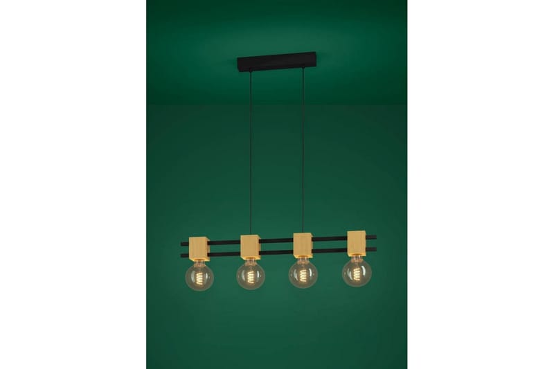 Loftpendel Eglo Levantara Sort/Træ med 4 Lamper - Belysning - Lamper & indendørsbelysning - Loftlampe - Pendellamper & hængelamper