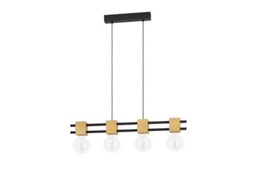 Loftpendel Eglo Levantara Sort/Træ med 4 Lamper - Belysning - Lamper & indendørsbelysning - Loftlampe - Pendellamper & hængelamper