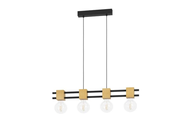 Loftpendel Eglo Levantara Sort/Træ med 4 Lamper, undefined
