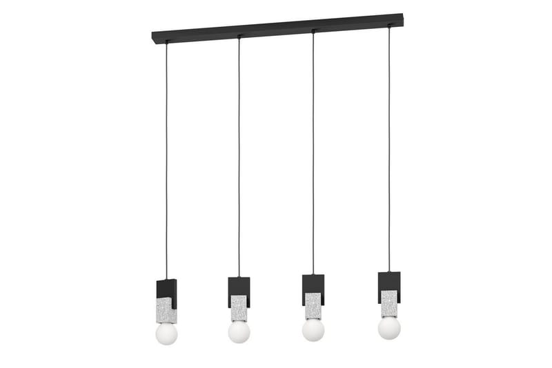 Loftpendel Eglo Lobatia med 4 Lyskilder, Sort/Grå/Hvid