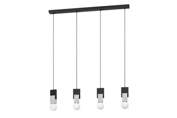 Loftpendel Eglo Lobatia med 4 Lyskilder - Sort/Grå/Hvid - Belysning - Lamper & indendørsbelysning - Loftlampe - Pendellamper & hængelamper