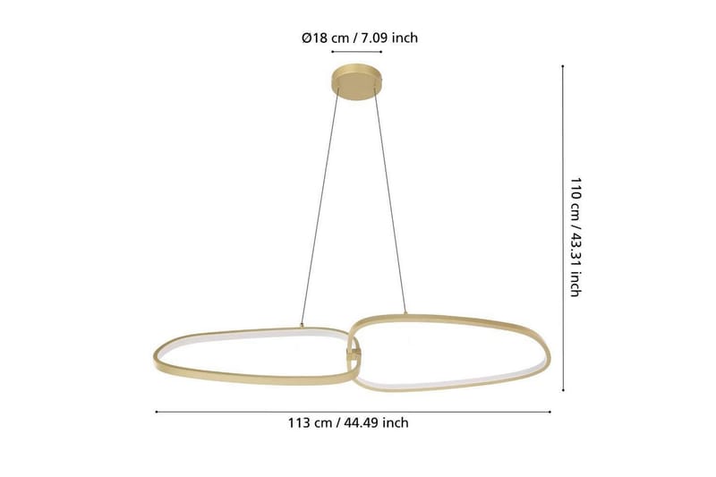 Loftpendel Eglo Lodosa Messing - Belysning - Lamper & indendørsbelysning - Loftlampe - Pendellamper & hængelamper