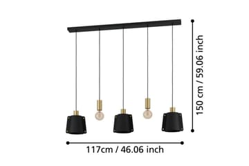 Loftpendel Eglo Majagua Sort/Messing med 5 Lamper - Belysning - Lamper & indendørsbelysning - Loftlampe - Pendellamper & hængelamper
