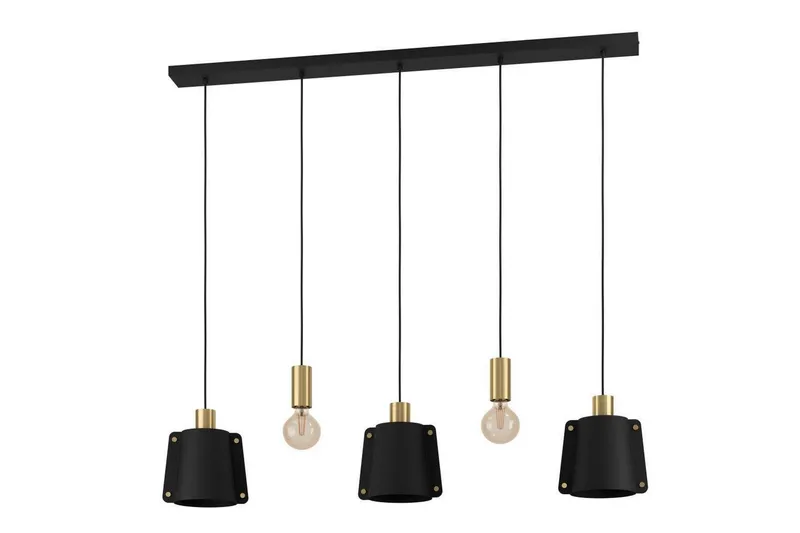 Loftpendel Eglo Majagua Sort/Messing med 5 Lamper, undefined