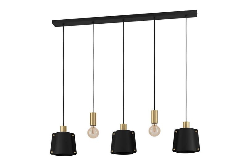 Loftpendel Eglo Majagua Sort/Messing med 5 Lamper, undefined