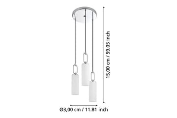 Loftpendel Eglo Majana Opalhvid/Krom Rundel med 3 Lamper - Belysning - Lamper & indendørsbelysning - Loftlampe - Pendellamper & hængelamper