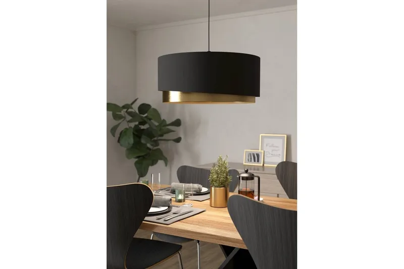 Loftpendel Eglo Manderline Sort/Messing 56 cm - 56 cm - Belysning - Lamper & indendørsbelysning - Loftlampe - Pendellamper & hængelamper