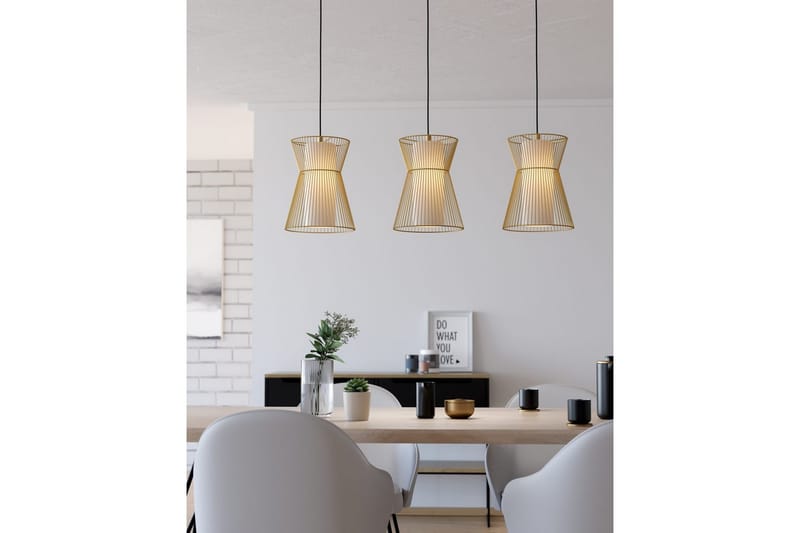 Loftpendel Eglo Maseta med 3 Lyskilder Guldfarvet Hvid - Hvid/Guld - Belysning - Lamper & indendørsbelysning - Loftlampe - Pendellamper & hængelamper