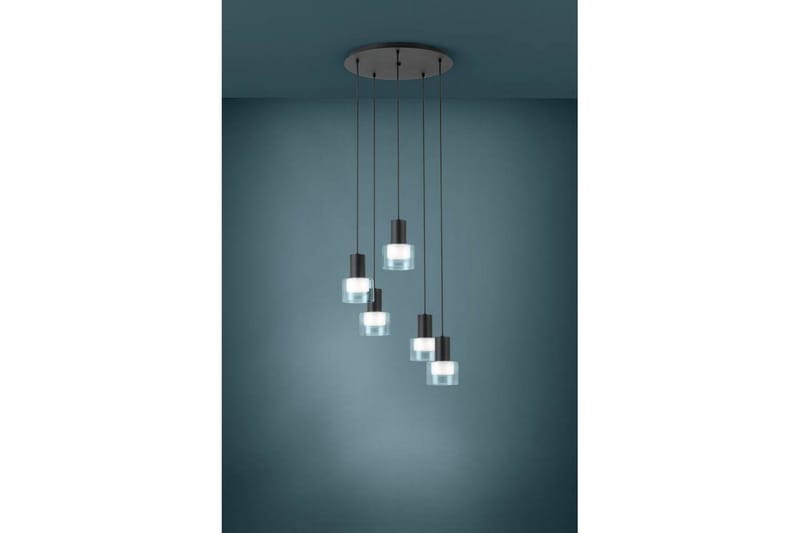 Loftpendel Eglo Molineros Sort/Transparent Rundel med 5 Lamper - Belysning - Lamper & indendørsbelysning - Loftlampe - Pendellamper & hængelamper