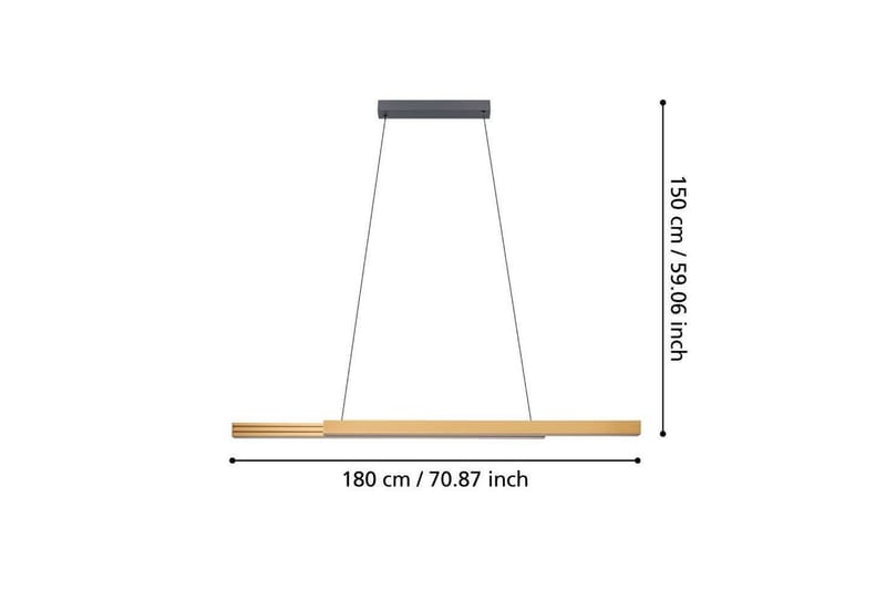 Loftpendel Eglo Montebuono Brun - Belysning - Lamper & indendørsbelysning - Loftlampe - Pendellamper & hængelamper