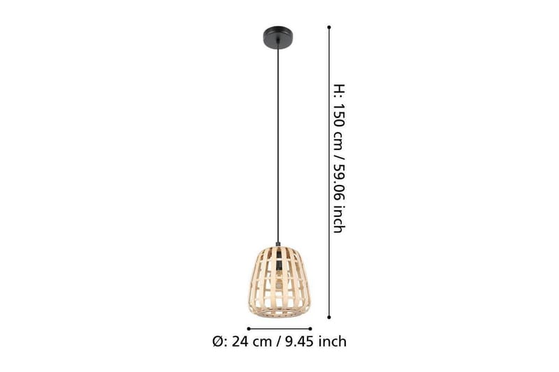 Loftpendel Eglo Montezuelo Træ 24 cm - 24 cm - Belysning - Lamper & indendørsbelysning - Loftlampe - Pendellamper & hængelamper