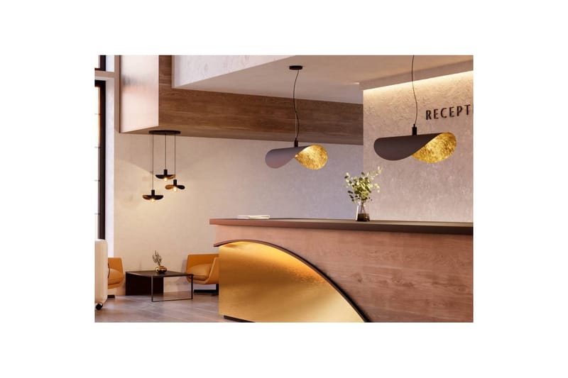 Loftpendel Eglo Saceda Sort/Guld 55x200 cm - Belysning - Lamper & indendørsbelysning - Loftlampe - Pendellamper & hængelamper