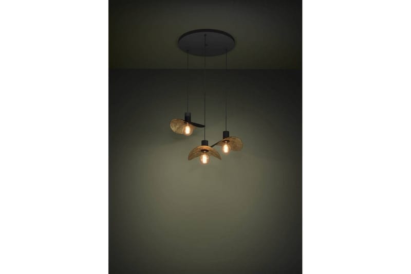 Loftpendel Eglo Saceda Sort/Guld Rundt med 3 Lamper - Belysning - Lamper & indendørsbelysning - Loftlampe - Pendellamper & hængelamper