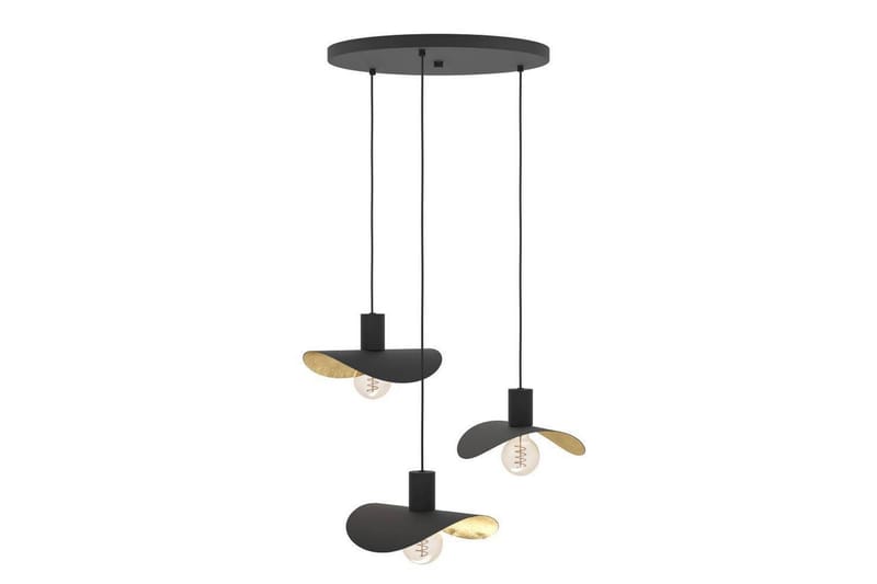 Loftpendel Eglo Saceda Sort/Guld Rundt med 3 Lamper - Belysning - Lamper & indendørsbelysning - Loftlampe - Pendellamper & hængelamper