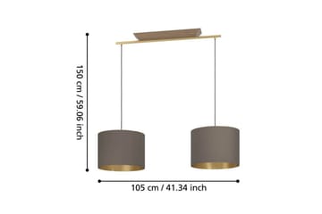 Loftpendel Eglo Santandria Cappuccino med 2 Lamper - Belysning - Lamper & indendørsbelysning - Loftlampe - Pendellamper & hængelamper
