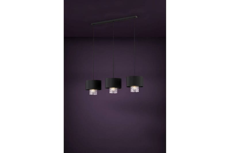 Loftpendel Eglo Sapuara Sort Krystal med 3 Lamper - Belysning - Lamper & indendørsbelysning - Loftlampe - Pendellamper & hængelamper