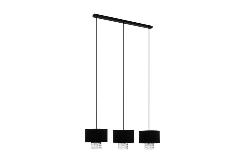 Loftpendel Eglo Sapuara Sort Krystal med 3 Lamper - Belysning - Lamper & indendørsbelysning - Loftlampe - Pendellamper & hængelamper