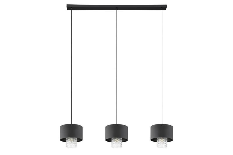 Loftpendel Eglo Sapuara Sort Krystal med 3 Lamper - Belysning - Lamper & indendørsbelysning - Loftlampe - Pendellamper & hængelamper