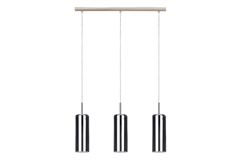 Loftpendel Eglo Selvino med 3 Lyskilder Nickel-Matt Sort-Transparent - Sort - Belysning - Lamper & indendørsbelysning - Loftlampe - Pendellamper & hængelamper