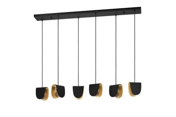 Loftpendel Eglo Serenara Sort/Guld med 6 Lamper - Belysning - Lamper & indendørsbelysning - Loftlampe - Pendellamper & hængelamper
