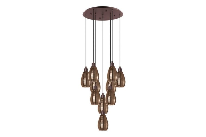 Loftpendel Eglo Siracusa Brun/Kobber med 10 Lamper - Belysning - Lamper & indendørsbelysning - Loftlampe - Pendellamper & hængelamper