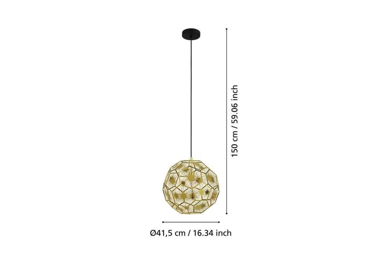 Loftpendel Eglo Skoura Rund Messing 41 cm - 41 cm - Belysning - Lamper & indendørsbelysning - Loftlampe - Pendellamper & hængelamper