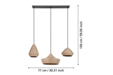 Loftpendel Eglo Torremolinos Sand/Sort med 3 Lamper - Belysning - Lamper & indendørsbelysning - Loftlampe - Pendellamper & hængelamper