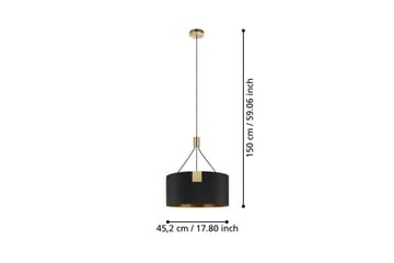 Loftpendel Eglo Tortola 1 Sort/Messing - Belysning - Lamper & indendørsbelysning - Loftlampe - Pendellamper & hængelamper