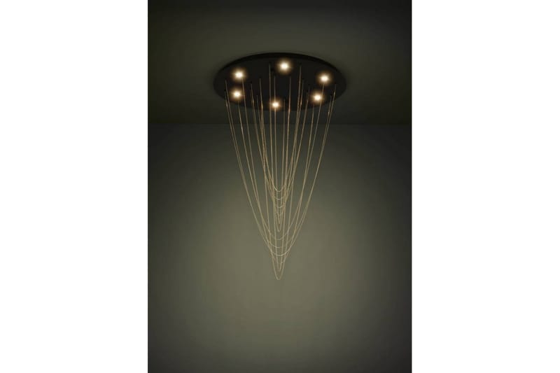 Loftpendel Eglo Trepuco Sort med Kæde i Messing - Belysning - Lamper & indendørsbelysning - Loftlampe - Pendellamper & hængelamper