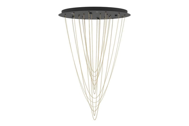 Loftpendel Eglo Trepuco Sort med Kæde i Messing - Belysning - Lamper & indendørsbelysning - Loftlampe - Pendellamper & hængelamper